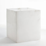 Alabaster Waste Basket, Alabaster/ Unique