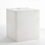 Alabaster Waste Basket, Alabaster/ Unique
