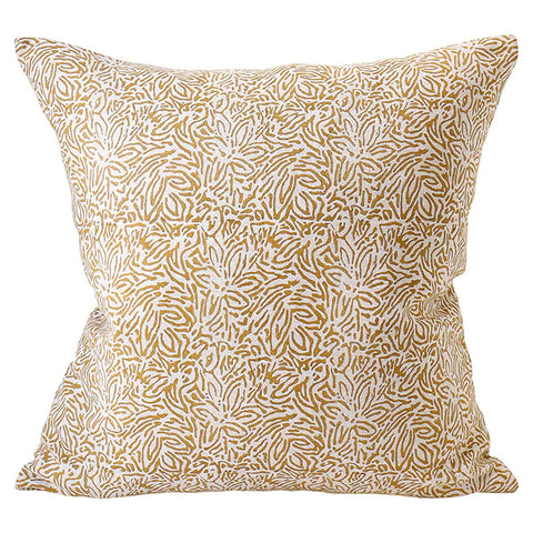 Amalfi Saffron Linen Cushion, 20" x 20"
