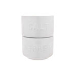 Stoneware Stackable Salt & Pepper Pots with Lid