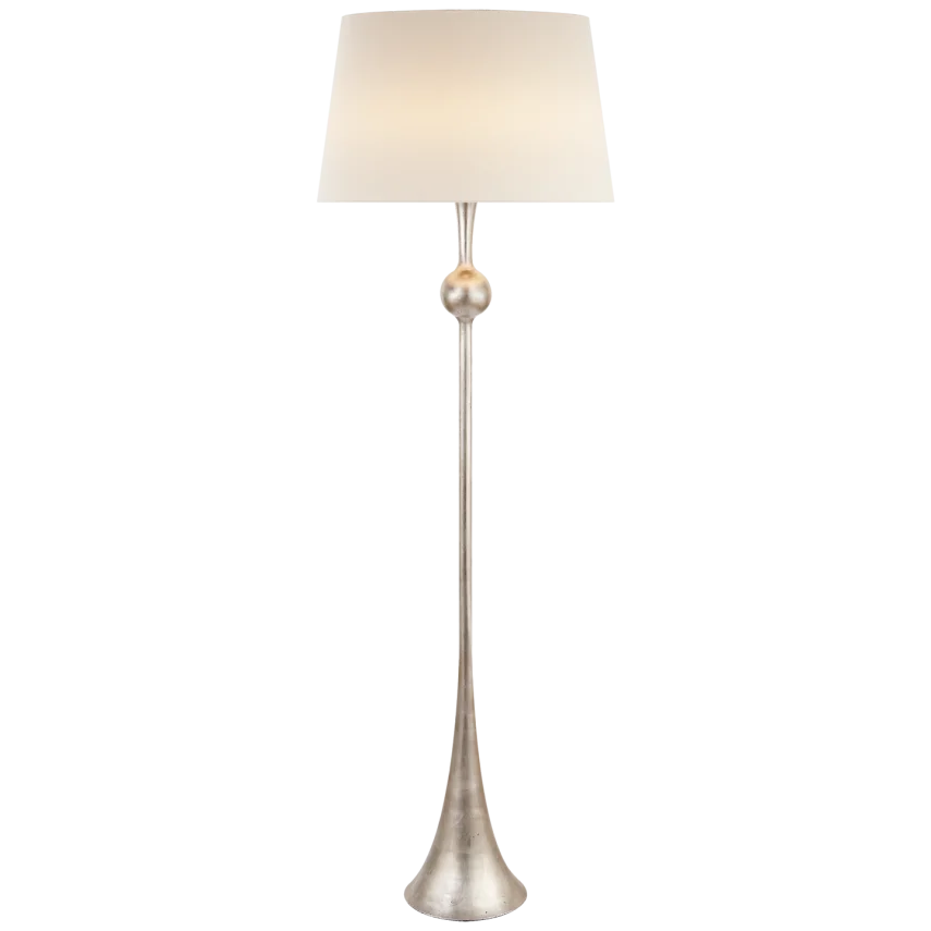 Dover Floor Lamp, Burnished Silver Leaf