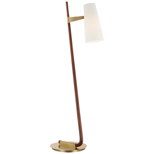 Katia Floor Lamp, Mahogany and Brass