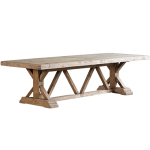 Salvaged Wood Trestle Table, 120"L x 43"W