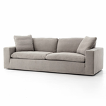 Plume Sofa-Heather Twill Pewter, 96"