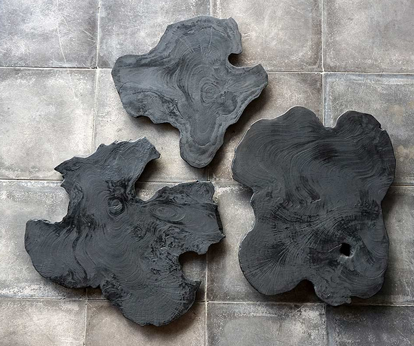 Teak Burle Tray - Charcoal, 2 Sizes