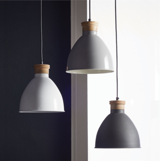 Brody Pendant, Glossy White