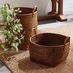 Burma Rattan Orchard Baskets-Warm Brown, 2 sizes