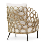 Ella Lounge Chair with Sailcloth Salt Performance Fabric