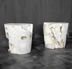 Weathered Teak Root Cone Side Table