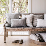 Flores Chalk Linen Cushion, 20" x 20"