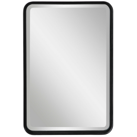 Crofton Black Vanity Mirror, 20"W x 2"D x 30"H