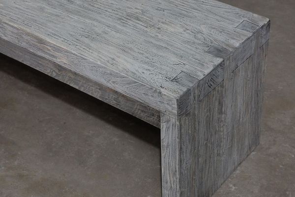 Dovetail Elm Bench, 96"L x 14"W x 18"H