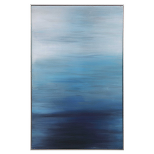 Moonlit Sea Hand Painted Canvas, 41"W x 2"D x 63"H
