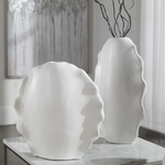 Ruffled Feathers Vases White, 2 Sizes