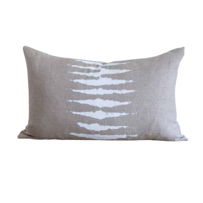 Wild One on Natural/White Lumbar Pillow, 16" x 26"