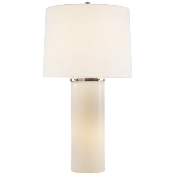 Moon Glow Table Lamp, White Glass