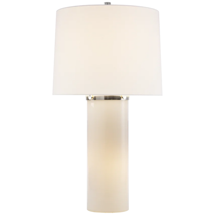 Moon Glow Table Lamp, White Glass