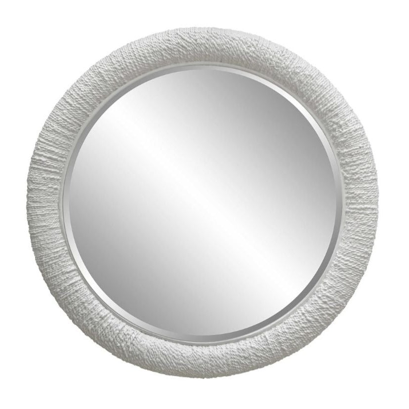 Mariner Round Mirror, White, 47" Dia.