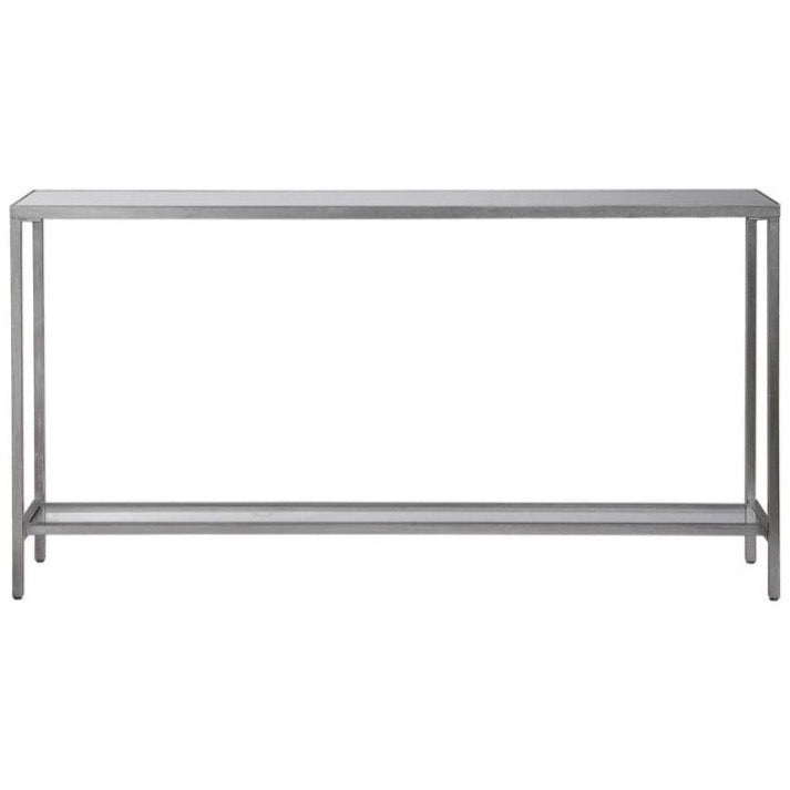 Hayley Console Table- Silver, 60"W x 31"H x 10"D