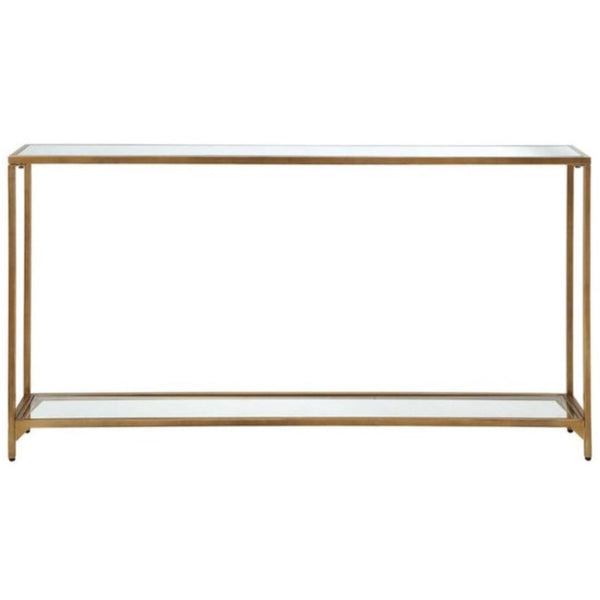 Accent Console Table, Gold, 56"W x 30"H x 8"D