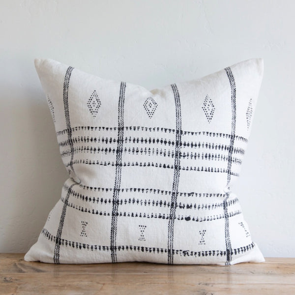 Pari on Charcoal Pillow, 22" x 22"