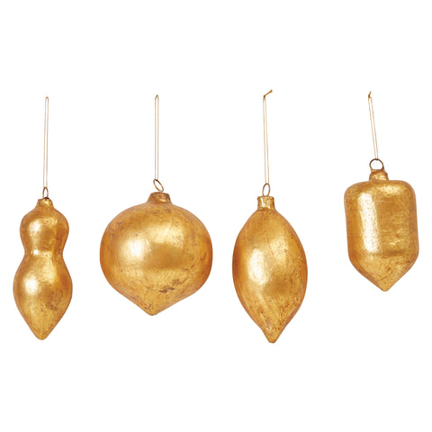 Gold Finish Paper Mache Ornaments