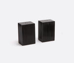 Elliott, Black, Large Salt and Pepper Shakers, Horn