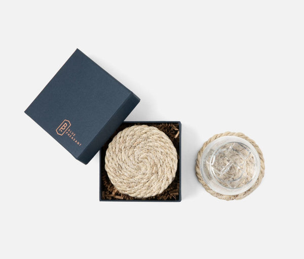 Whitley, Natural Jute Coasters, Boxed Set of 4