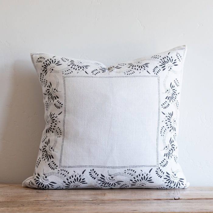 Bordered Mama - Charcoal, 22" x 22"