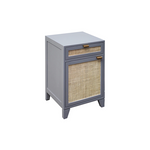 Nell Hand-Woven Cabinet, Matte Grey, 20"W
