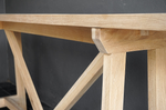 Oak French Farm Console, 84"L x 15"W x 34"H