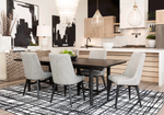 Taylor Dining Chair in Baltic Stone  Performance Fabric & Onyx Oak