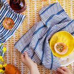 Zanzibar Denim Cotton Napkins, Set of 4