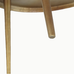 Rainer Coffee Table-Raw Brass, 31.50"W x 31.50"D x 16"H