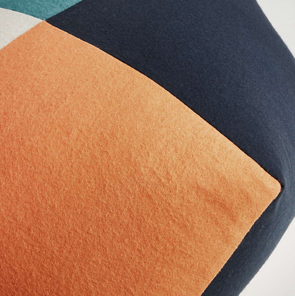 Blue/Orange Pouf
