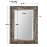 Bozeman Mirror, 28"W x 1"D x 38"H