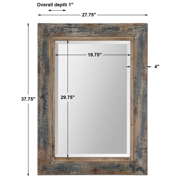 Bozeman Mirror, 28"W x 1"D x 38"H