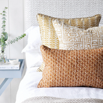 Luxor Saffron Linen Cushion, 20" x 20"