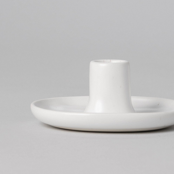 White Candle Holders, Set of 2, Available in 2 Sizes