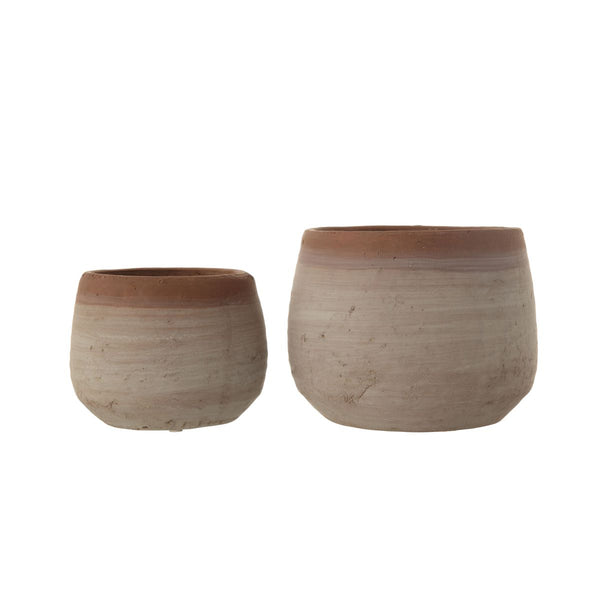 Whitewashed Terra Cotta Planter, 2 Sizes