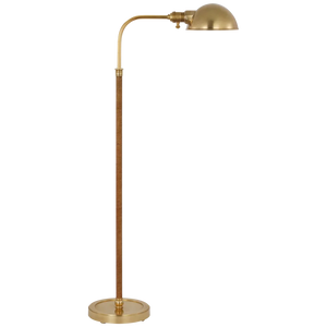 Basden Medium Pharmacy Lamp, Brass and Natural Rattan
