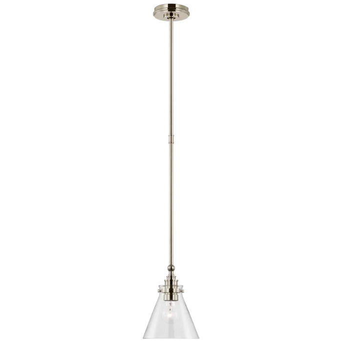 Parkington 9" Pendant, Polished Nickel