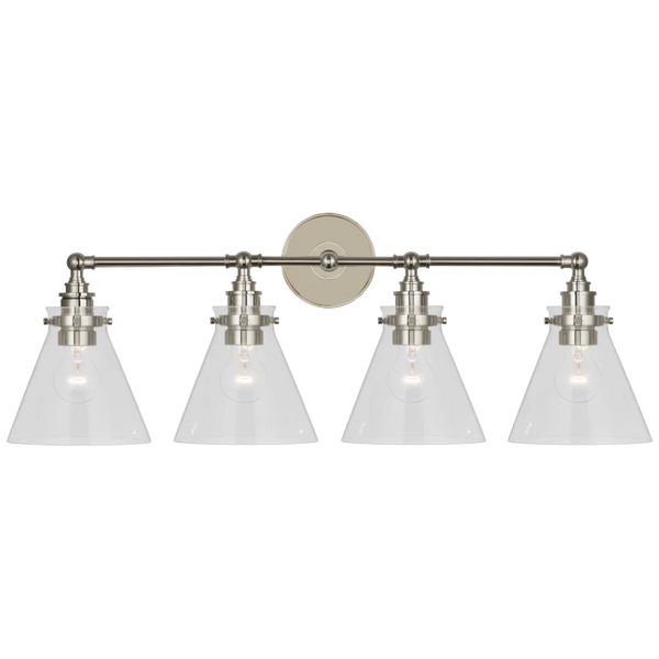 Parkington 32" Four Light Bath Bar, Polished Nickel