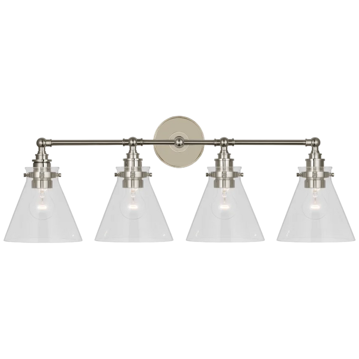 Parkington 32" Four Light Bath Bar, Polished Nickel