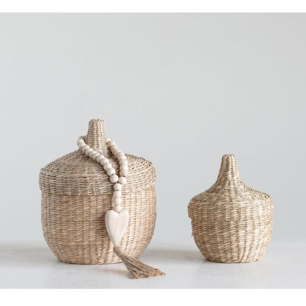 Seagrass Container with Lid, 2 sizes