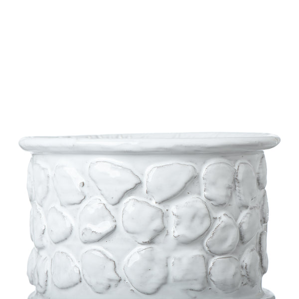 White Terracotta Candle Holder