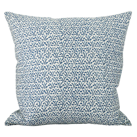 Collioure Azure Linen Cushion, 20" x 20"