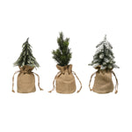 Faux Pine Tree in Burlap Bag