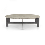 Round Coffee Table with Iron,  48"W x 48"D x 15.50"H