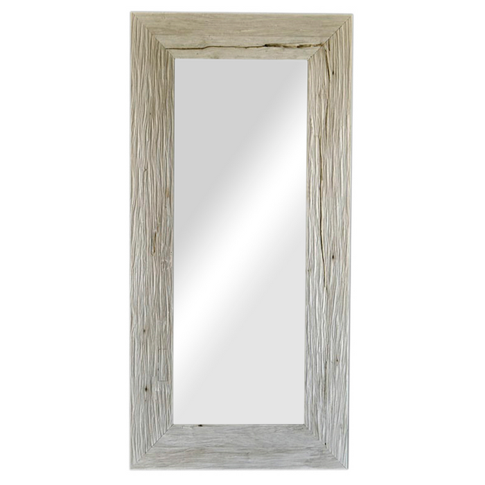 Light Reclaimed Mirror, 40"L x 2"W x 80"H